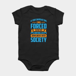 Funny Forced Gamer Baby Bodysuit